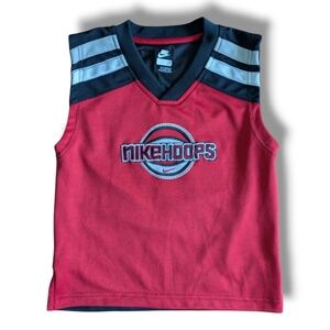 Nike Hoops Basketball Vintage Red White Black Tank Top Size 2T